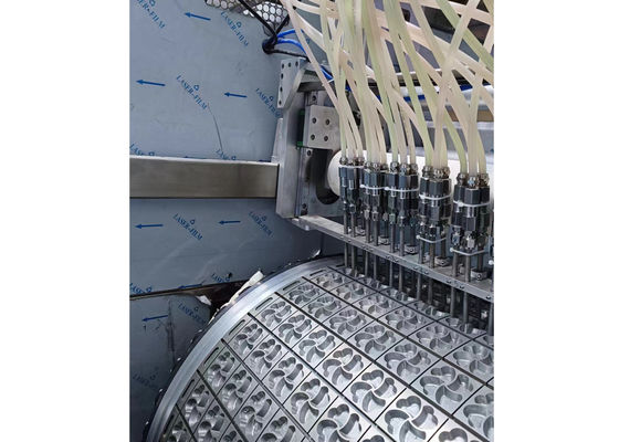 Máquina avançada de fabricação de cápsulas de lavanderia com design de aço inoxidável